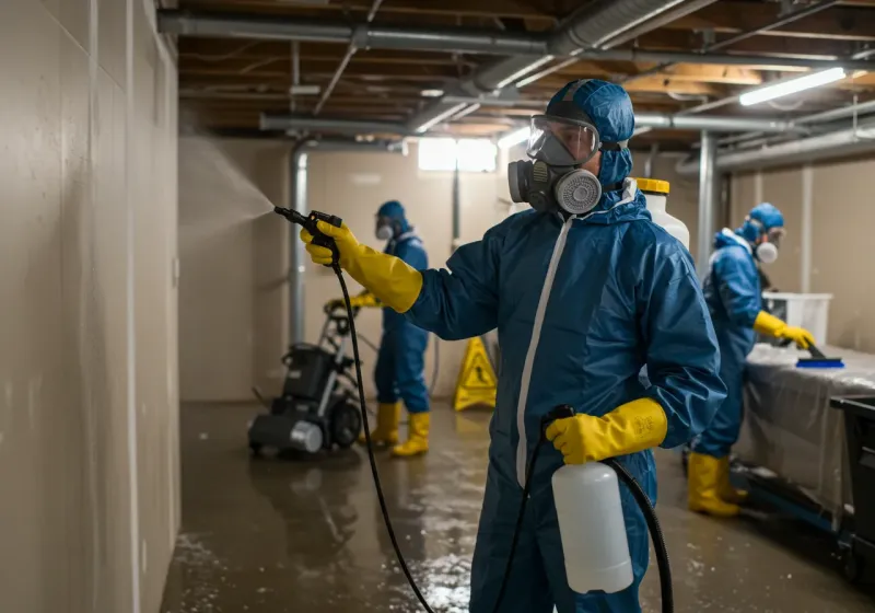 Basement Sanitization and Antimicrobial Treatment process in West Lafayette, IN