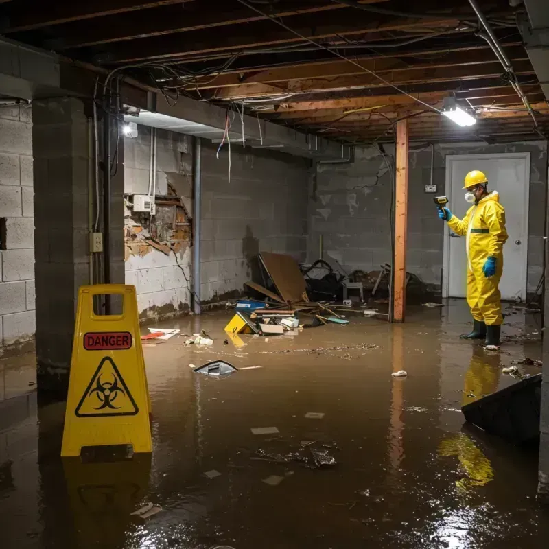 Flooded Basement Electrical Hazard in West Lafayette, IN Property